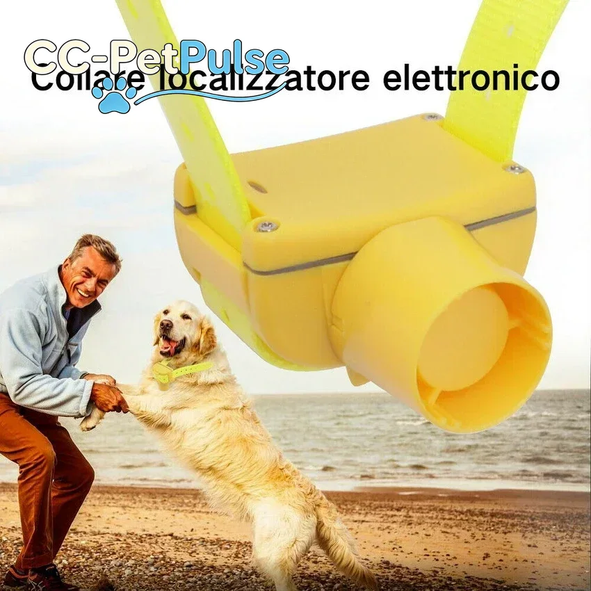 Outdoor Hunting Dog Collar - CC-PetPulse屋外防水ハンティングドッグビーパーカラー、8モード犬用首輪ブザー追跡トレーナーリモコントレーニング