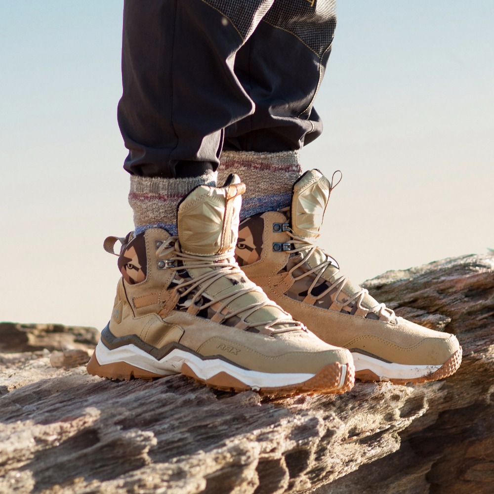 Outdoor Hunting Boots For Men - Rax-男性と女性のためのミッドハイキングシューズ,革のスニーカー,トレッキングブーツ,トレイル,キャンプ,登山,狩猟,アウトドアスニーカー