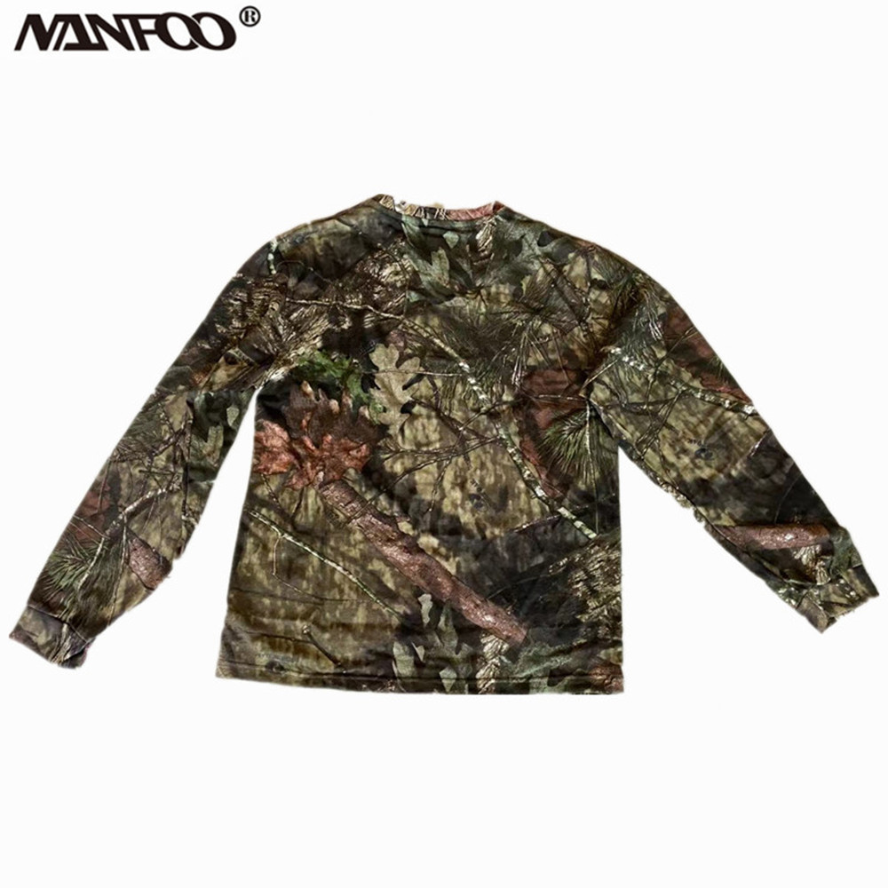 Hunting Fishing Outdoor Shows - 夏バイオニック迷彩狩猟釣りシャツ長袖サンシェードシャツ大サイズルーズ屋外カジュアルジャングル迷彩 Tシャツ