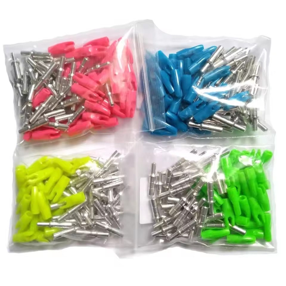 Hunting Bow Compound - アウトドアハンティングアーチェリーパーツ 12個入りアローピンノックセット ID4.2 6.2MM カーボンアローシャフト対応 コンパウンドリカーブボウ射撃用