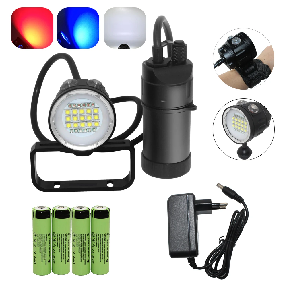 Fire Starter Waterproof - 27 LED キャニスターダイビングビデオライト防水 100 メートル水中 XM