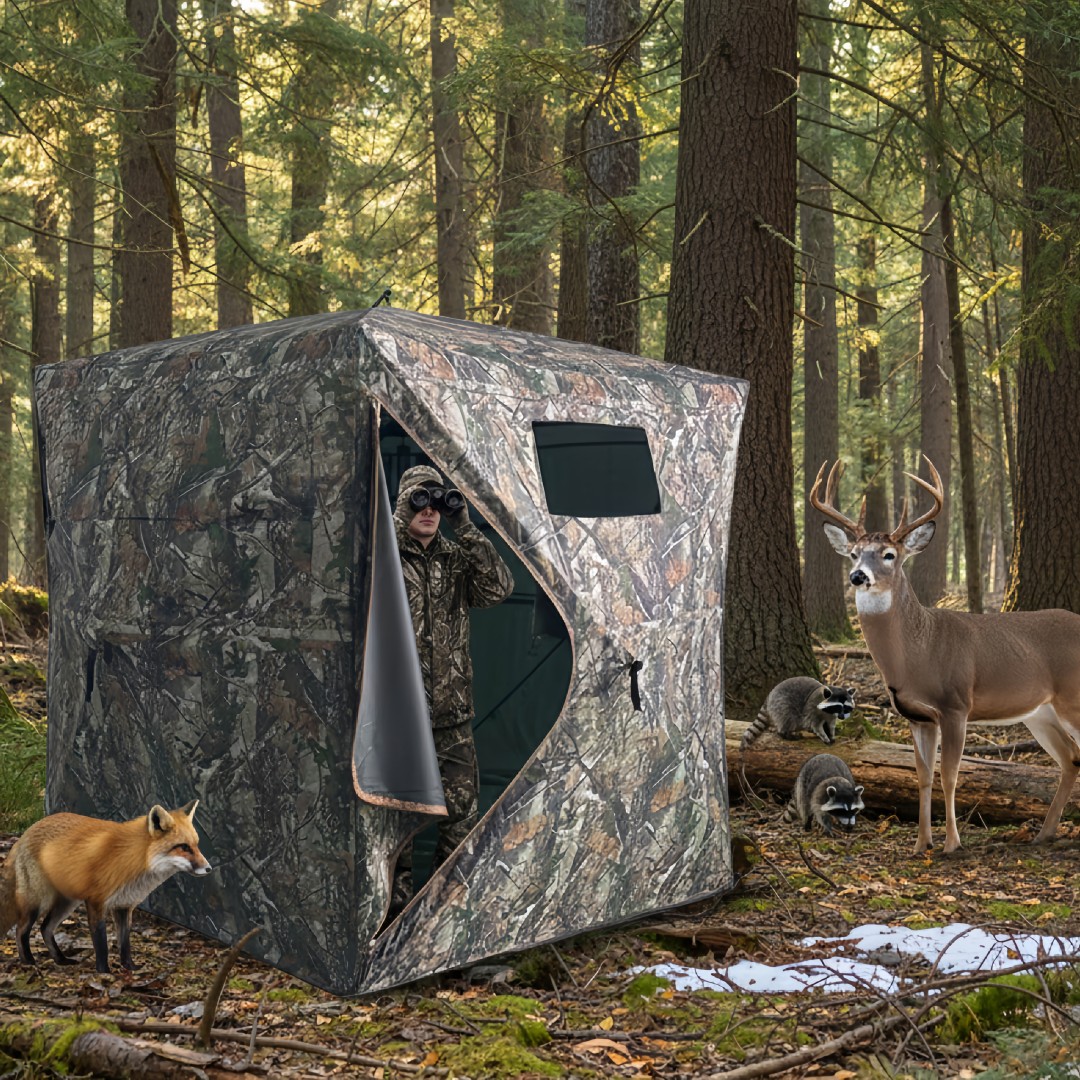 Hunting & Outdoor Supplies Vanderbijlpark - 迷彩柄ポップアップハンティングブラインド、簡単設置、地上設置型屋外カモブラインド、鹿、七面鳥、アヒル、アーチェリーシーズン用収納付き