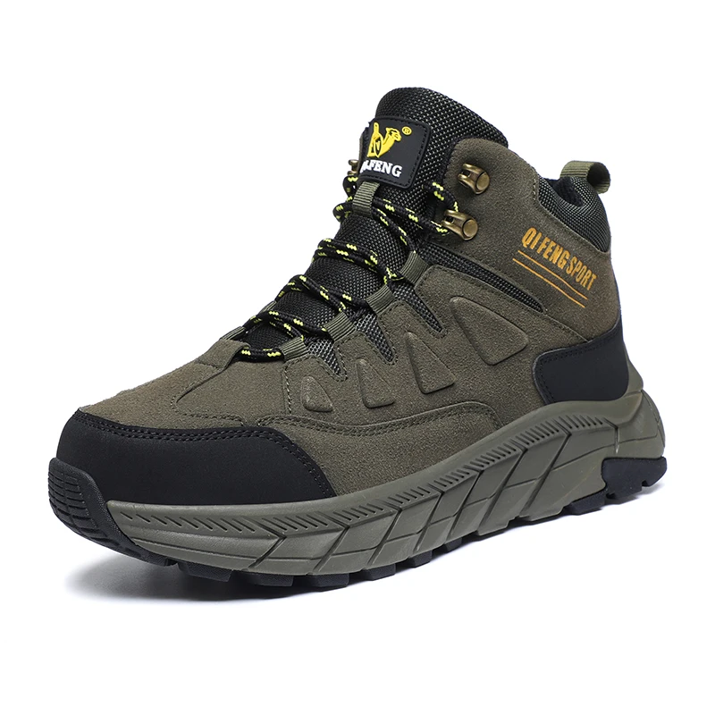 Outdoor Hunting Boots For Men - 大型サイズ48 レザーハイキングブーツ メンズ 冬用 アウトドア 暖かいファー