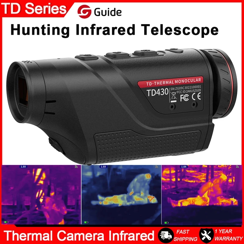 Outdoor Hunting Guide - ガイド TD211 TD411 狩猟用サーマルイメージャー WiFi レーザーポインター