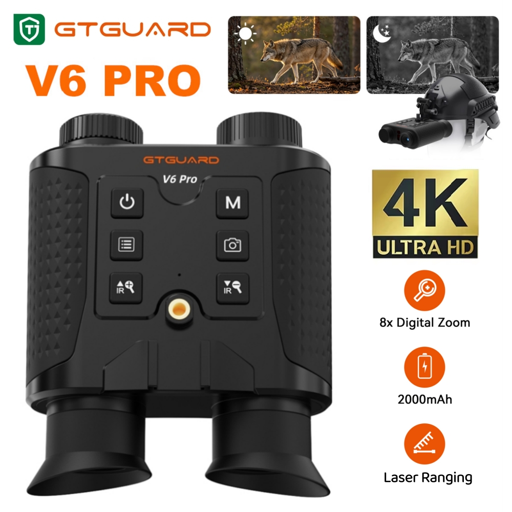 Outdoor Hunting Digital Night Vision - 4Kナイトビジョン双眼鏡 8倍デジタルズーム 赤外線ナイトビジョンゴーグル望遠鏡 昼夜兼用 屋外狩猟用 ビデオ＆写真撮影対応