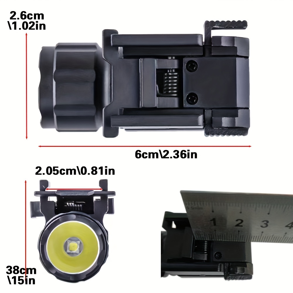 20mmガイドレールに適した小型の戦術的な懐中電灯,屋外キャ - Outdoor Hunting Guide のレビューと価格