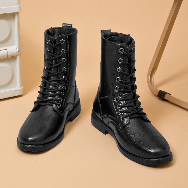 ハイカットレザーブーツ アウトドアタクティカルコンバットブー - Outdoor Hunting Boots For Men のレビューと価格