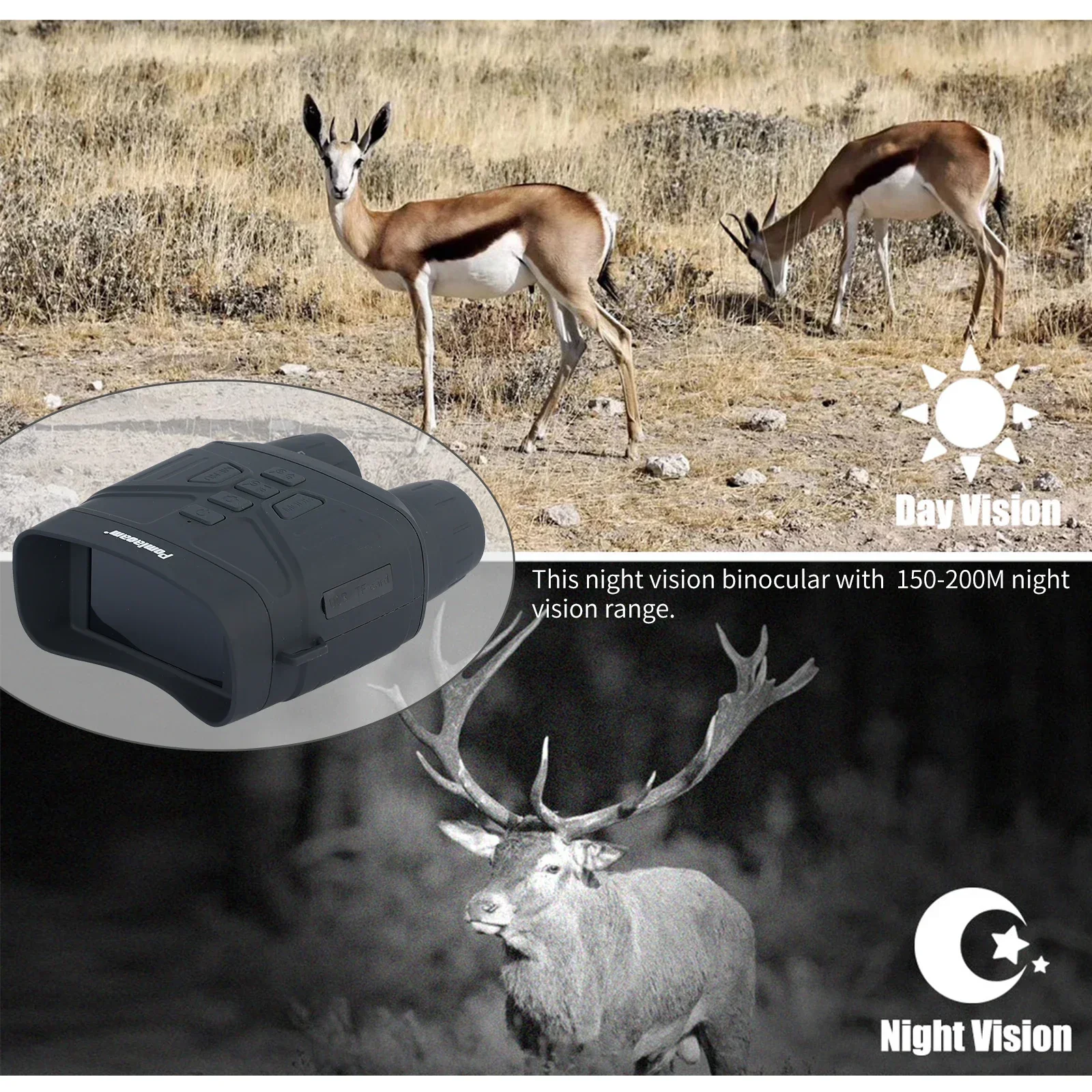 双眼赤外線暗視,12メガピクセル,nv4000,5倍デジタル - Outdoor Hunting Digital Night Vision のレビューと価格