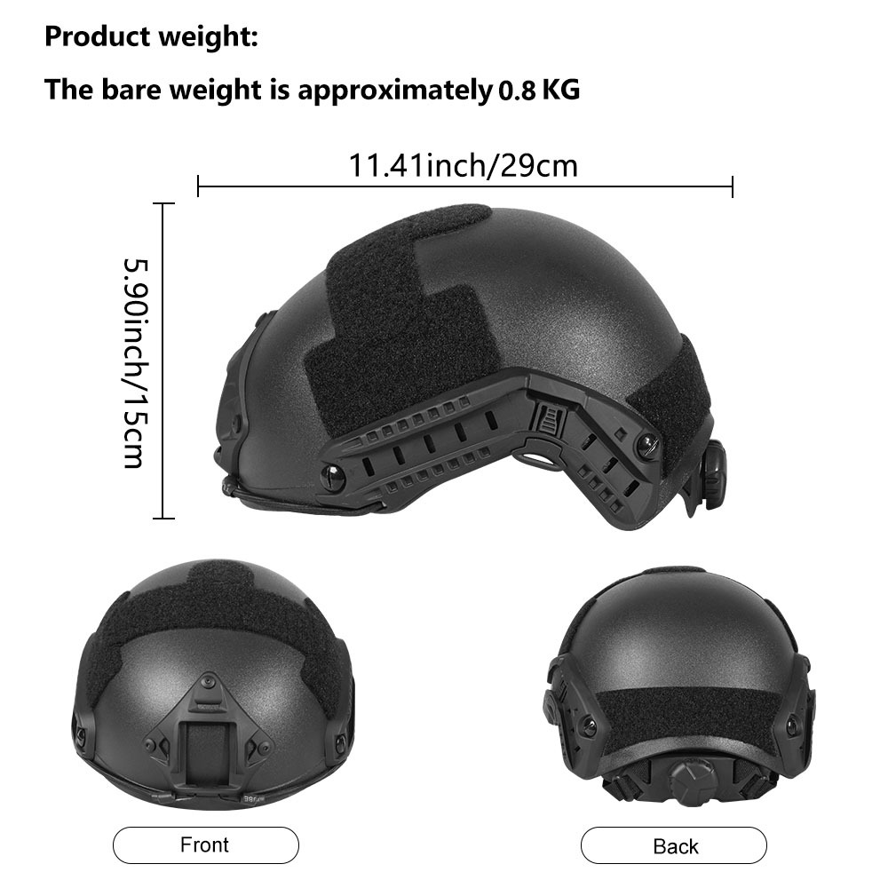 BOOIU タクティカルエアソフトヘルメットセット 調節可能 - Outdoor Hunting Kit のレビューと価格