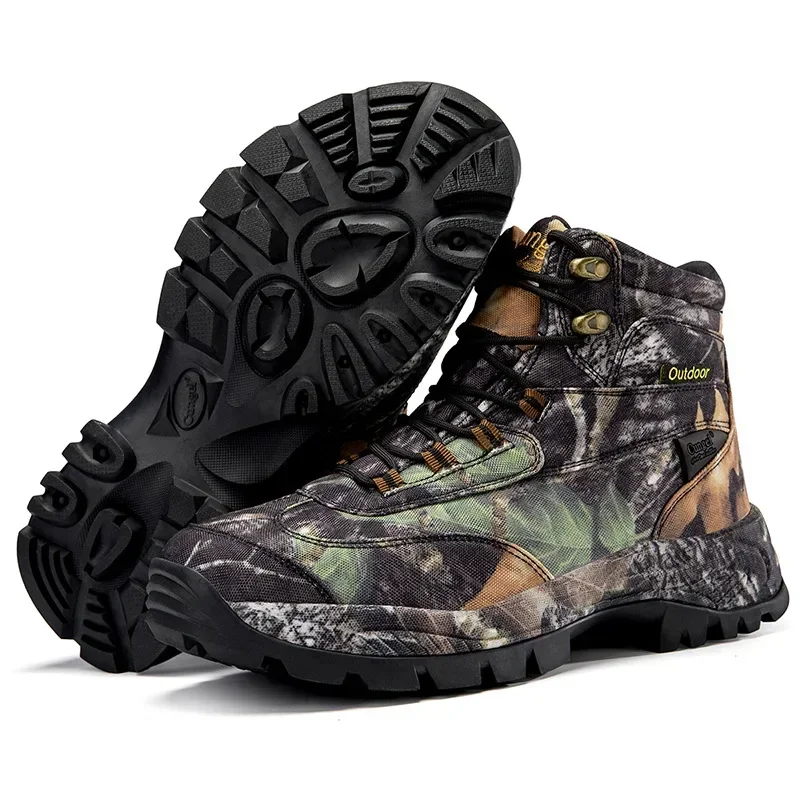 メンズハイトップ迷彩ハンティングブーツ通気性スポーツシューズ - Outdoor Hunting Boots For Men のレビューと価格