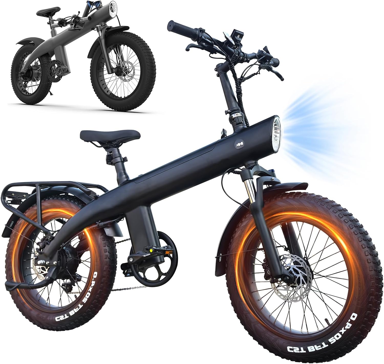 KIXIN新型電動折りたたみ自転車、ファットタイヤ搭載、アウ - Outdoor Hunting Electric Bike のレビューと価格