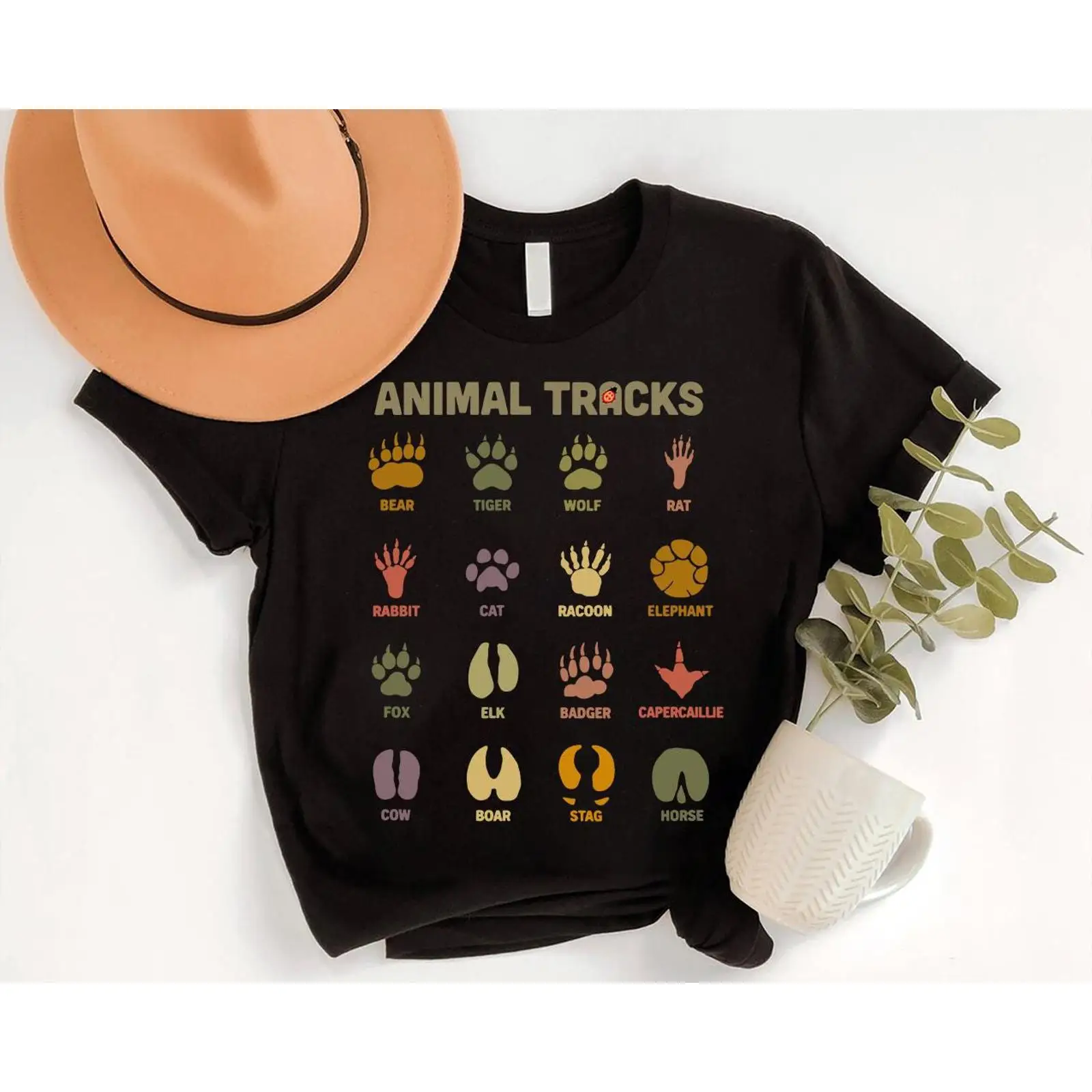 アニマルトラックガイド Tシャツ 野生動物の足跡 ハンティン - Outdoor Hunting Guide のレビューと価格