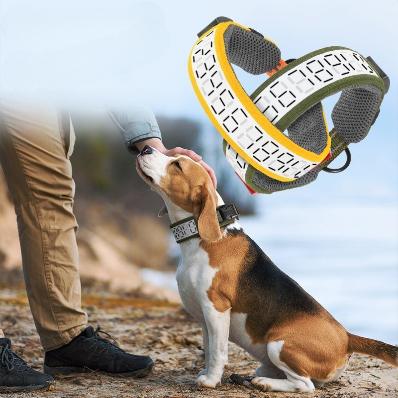 大型犬用反射機能付き犬用首輪、調節可能で窒息防止、安全なネッ - Outdoor Hunting Dog Collar のレビューと価格