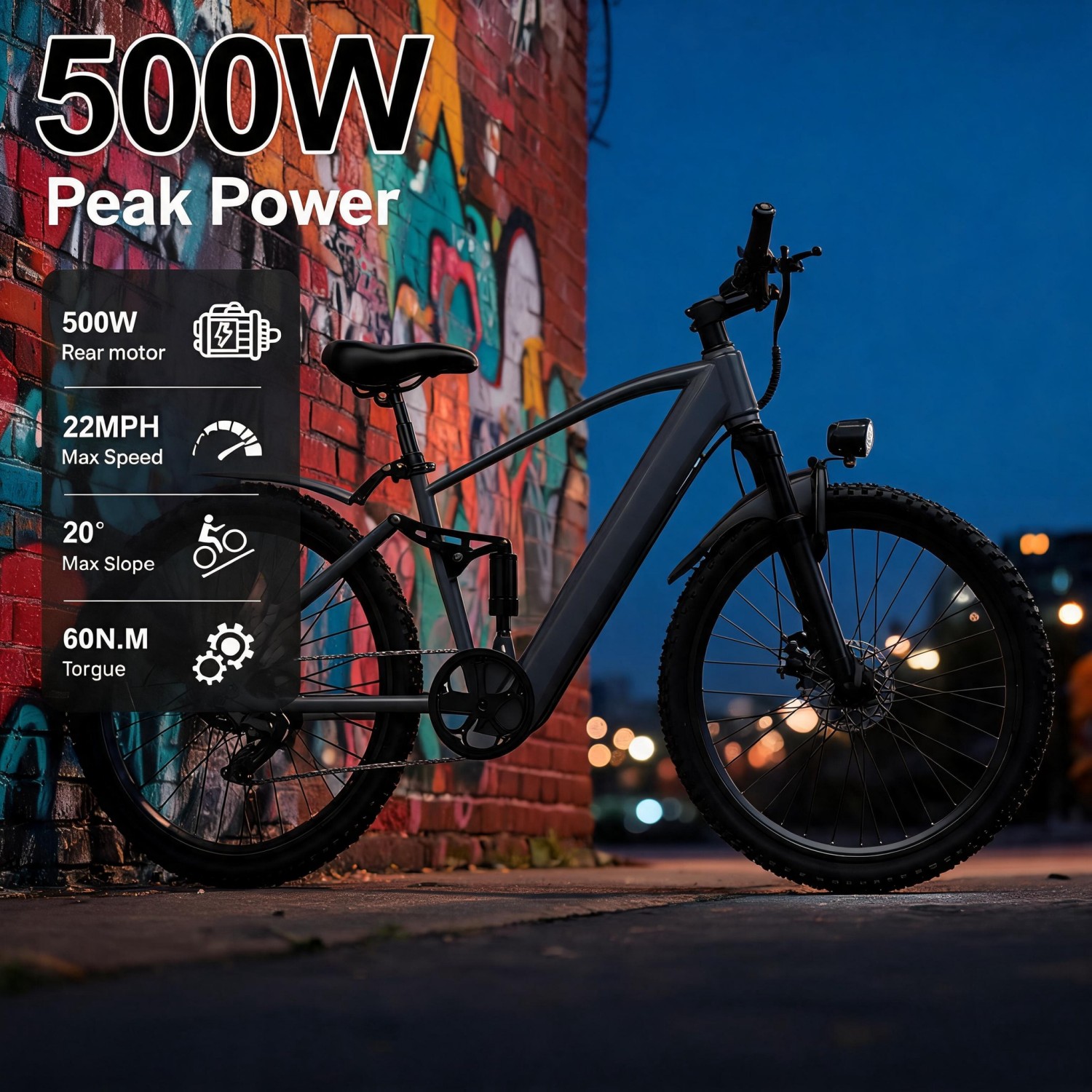 オフロード電動自転車、ハンティング用電動バイク 500W電動 - Outdoor Hunting Electric Bike のレビューと価格