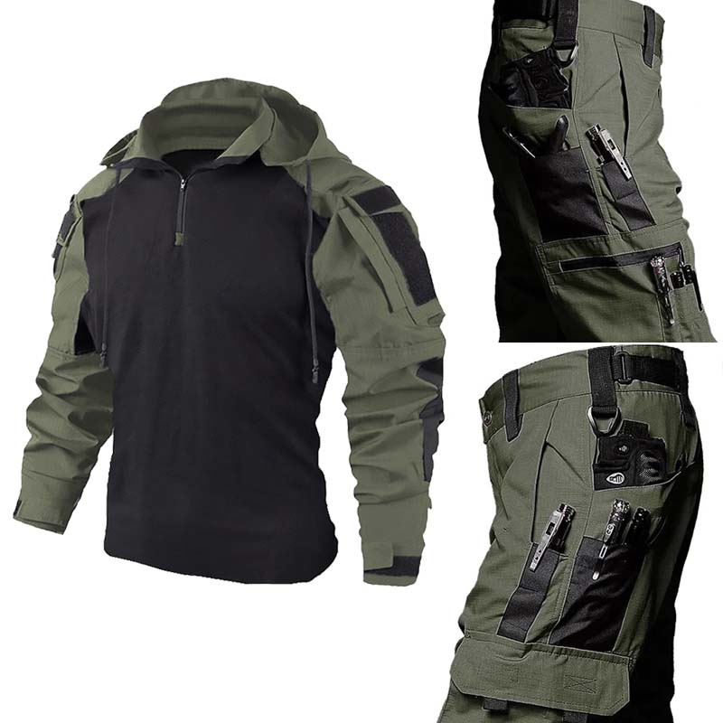 戦術的な軍服セット通気性のあるフロッグシャツ+マルチポケット - Hunting Outdoor Clothing のレビューと価格