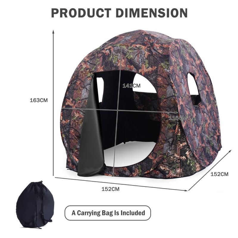 3人用ポップアップハンティングテント、PUオックスフォード生 - Hunting & Outdoor Supplies Vanderbijlpark のレビューと価格