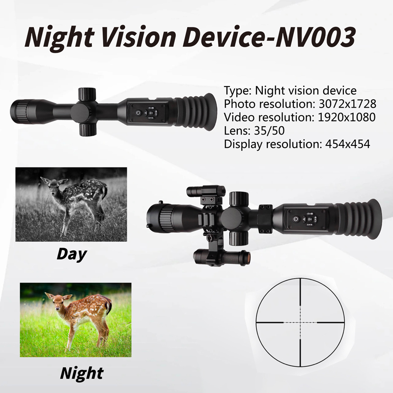 新型赤外線暗視8倍デジタルズームハンティング望遠鏡NV003 - Outdoor Hunting Digital Night Vision のレビューと価格
