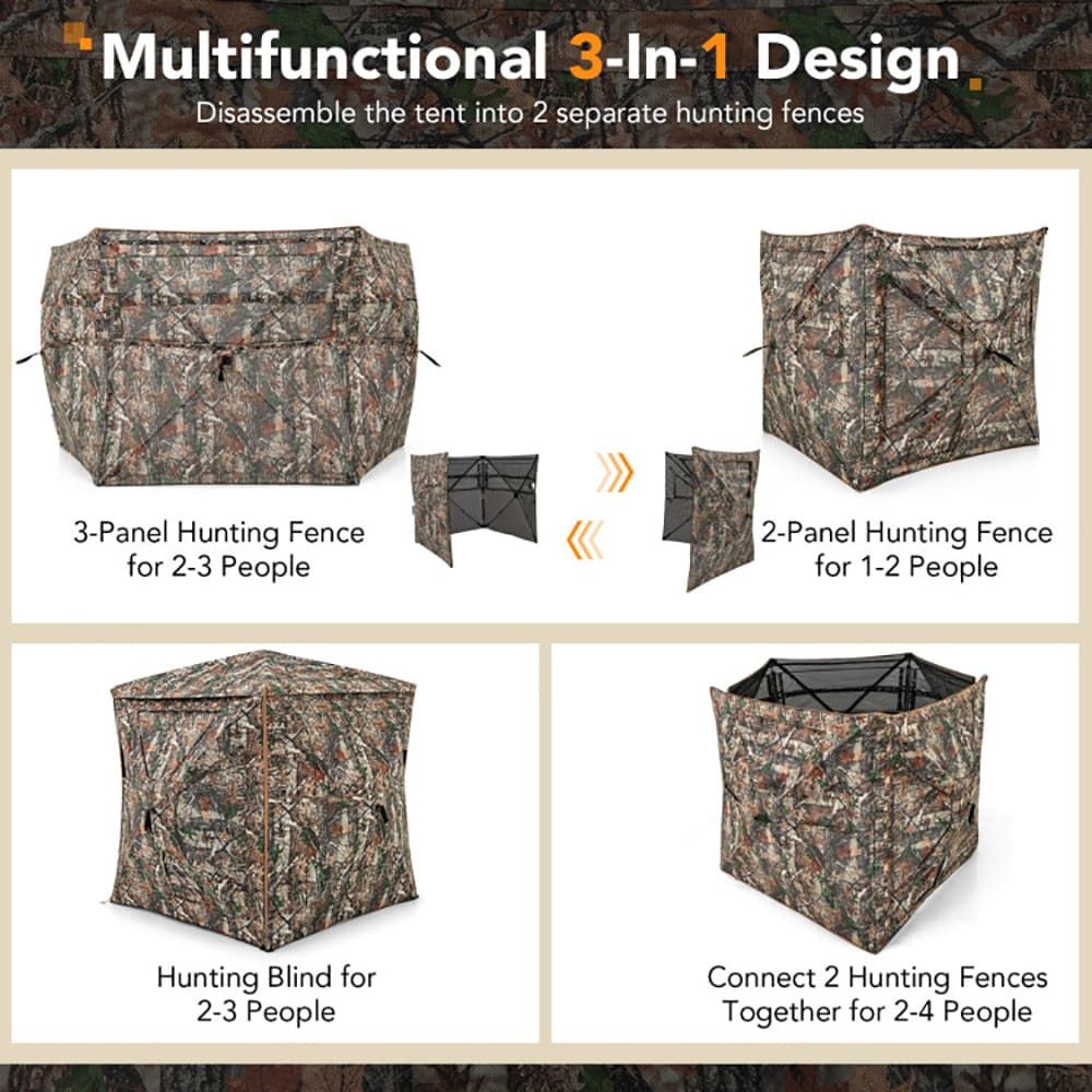 5-in-1着脱式ハンティングブラインド、天窓付き2～3人用 - Hunting & Outdoor Supplies Vanderbijlpark のレビューと価格