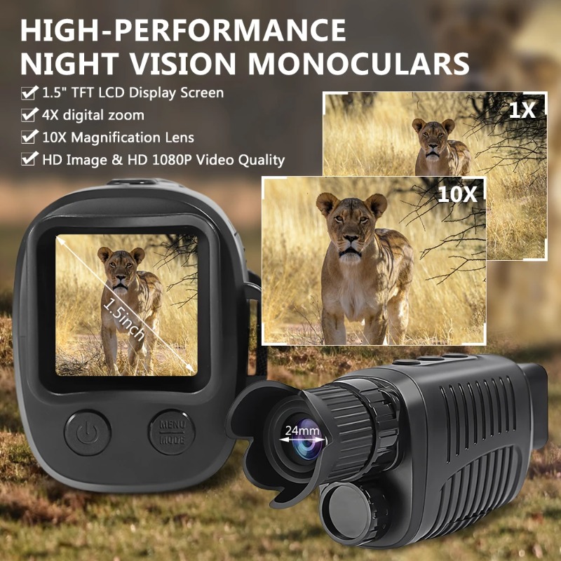 5X ズームデジタル単眼鏡赤外線ナイトビジョン望遠鏡 300 - Outdoor Hunting Digital Night Vision のレビューと価格