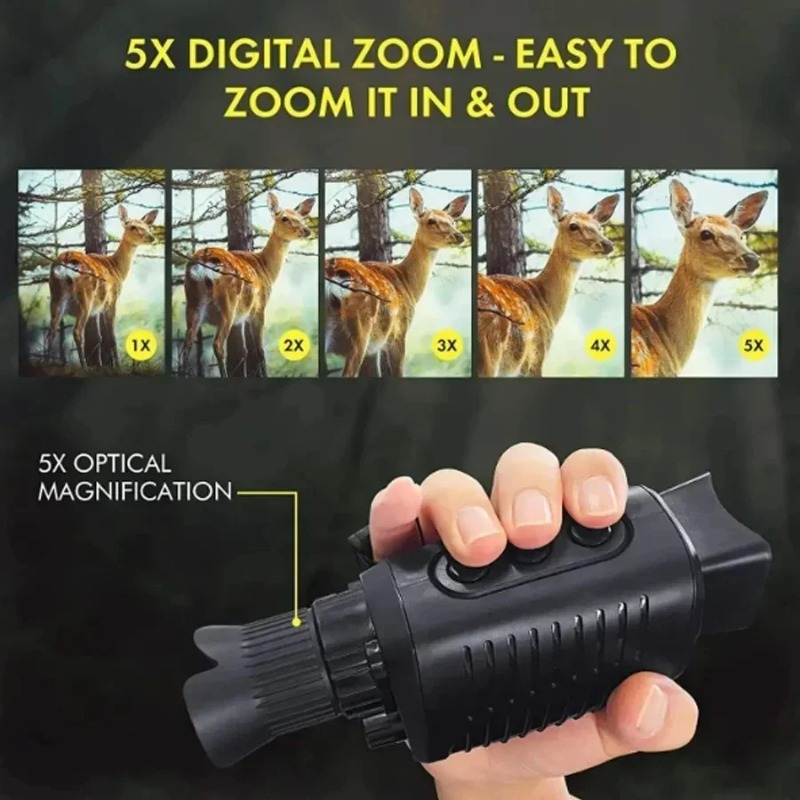 5X ズームデジタル単眼鏡赤外線ナイトビジョン望遠鏡 300 - Outdoor Hunting Digital Night Vision のレビューと価格
