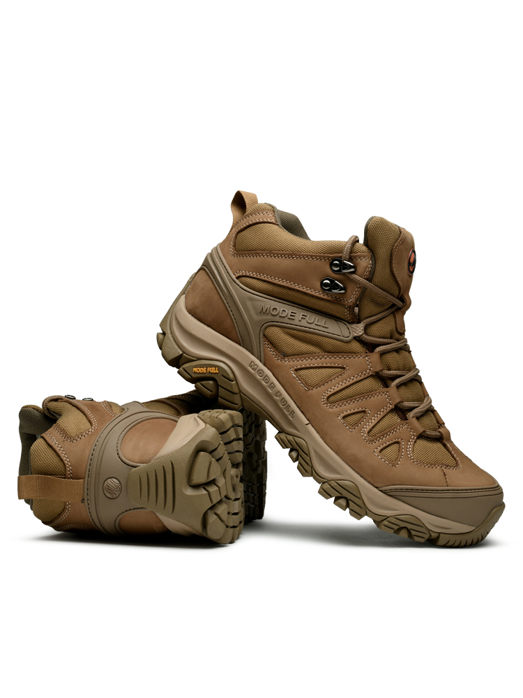 牛革メンズハイキングブーツメッシュ女性屋外防水ツリーキングシ - Outdoor Hunting Boots For Men のレビューと価格