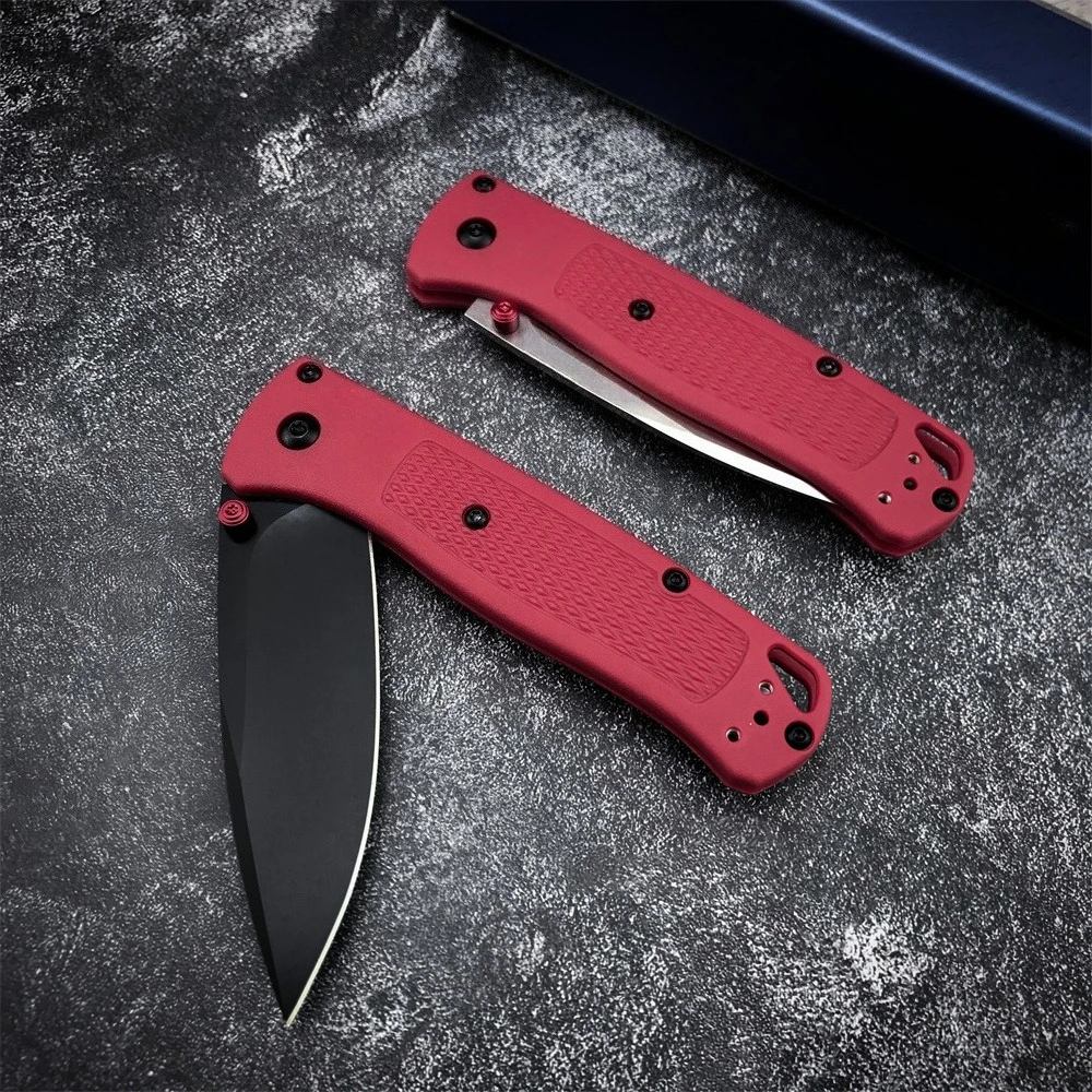 新しい赤いナイロン繊維ハンドル BM 535 ポケット折りた - Hunting And Camping In Jungle のレビューと価格