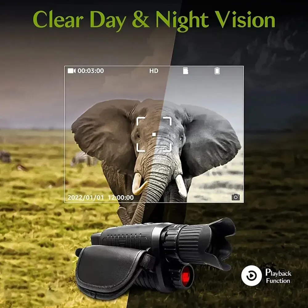 単眼暗視装置,1080p HD,赤外線カメラ,5倍デジタルラ - Outdoor Hunting Digital Night Vision のレビューと価格