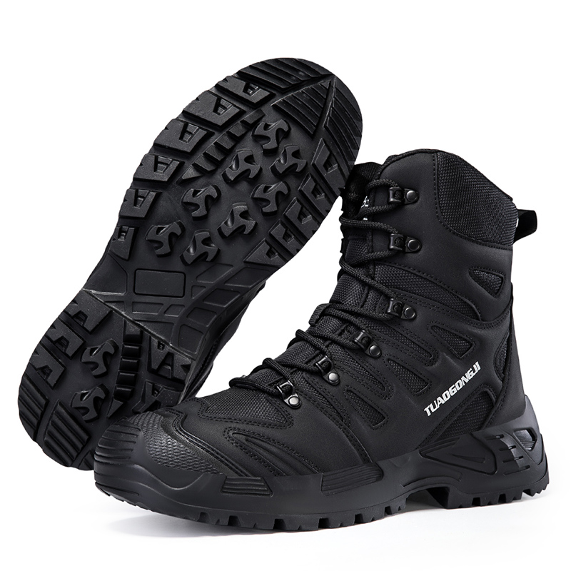 男性の屋外ハイキング戦術ブーツ足首デザートブーツスポーツ登山 - Outdoor Hunting Boots For Men のレビューと価格