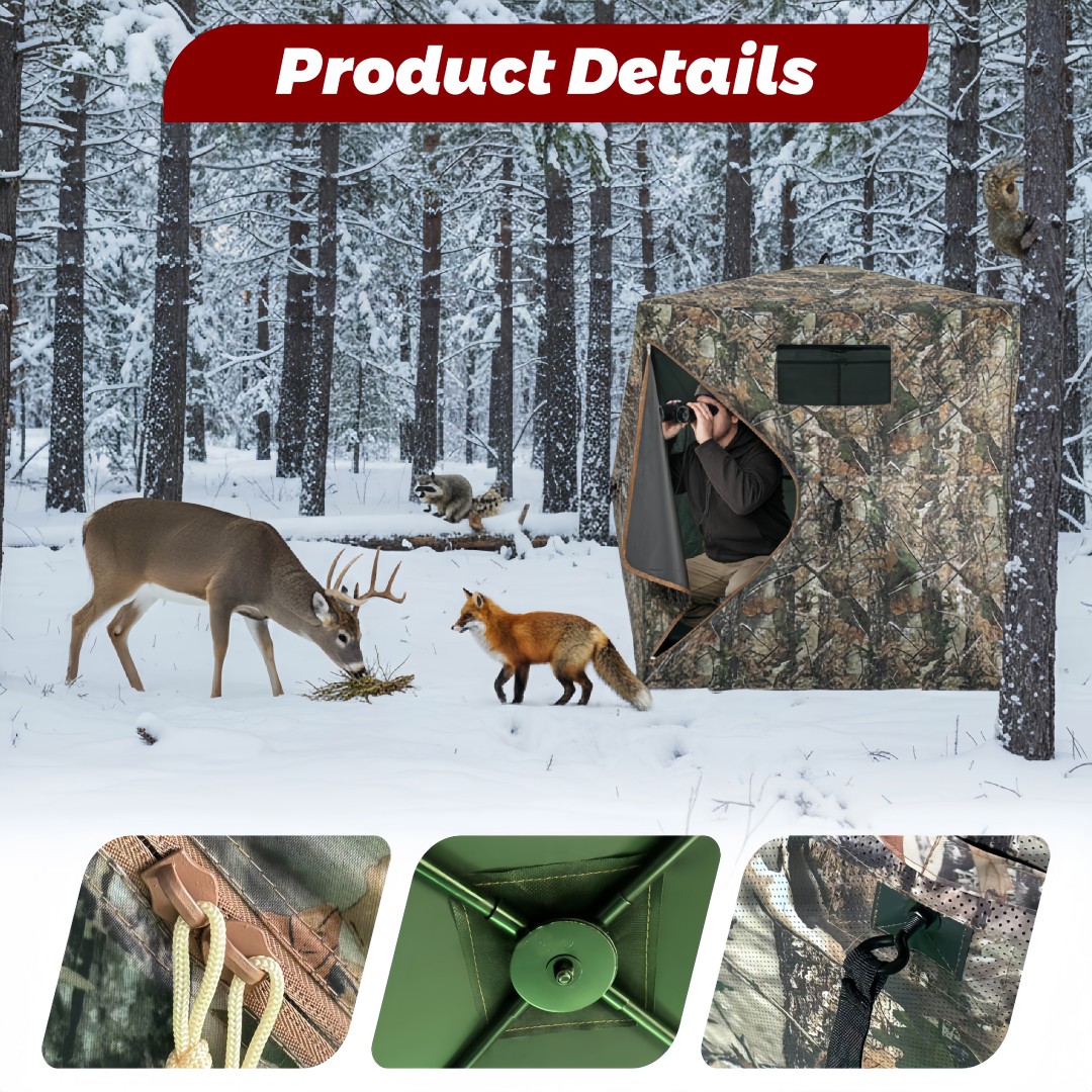 迷彩柄ポップアップハンティングブラインド、簡単設置、地上設置 - Hunting & Outdoor Supplies Vanderbijlpark のレビューと価格