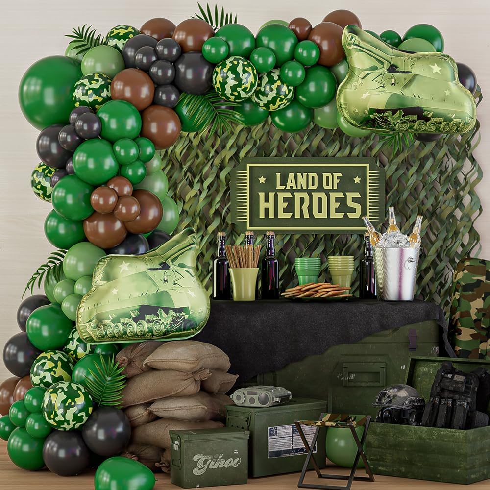 ミリタリーカモフラージュバルーンガーランドキット,ミリタリー - Hunting And Camping In Jungle のレビューと価格