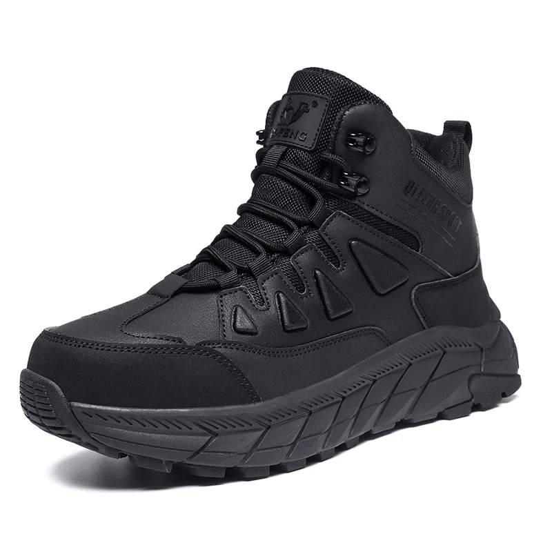 大型サイズ48 レザーハイキングブーツ メンズ 冬用 アウト - Outdoor Hunting Boots For Men のレビューと価格