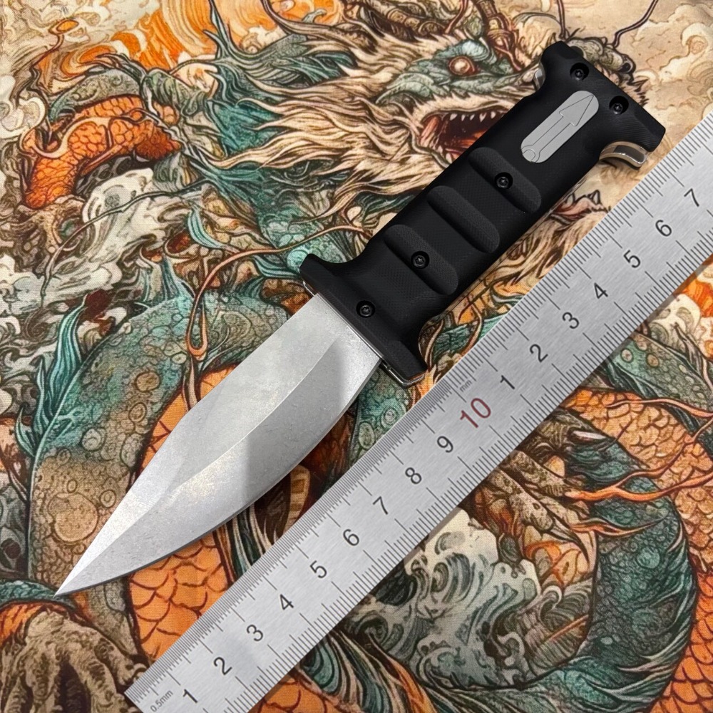 ボックアウトドアキャンプストレートナイフD2鋼ジャングルハン - Hunting And Camping In Jungle のレビューと価格