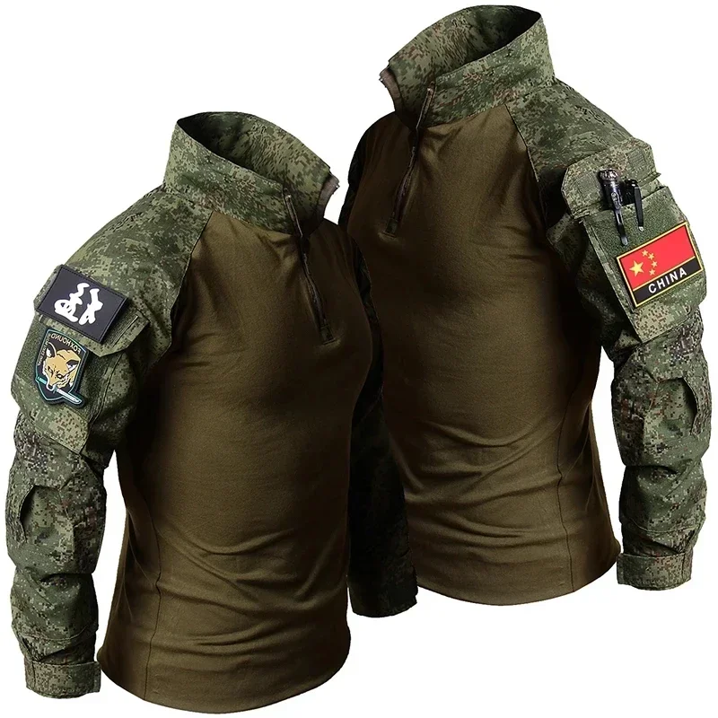 RU迷彩戦術服 アウトドアスーツ MCBK 長袖Tシャツ+多 - Hunting Outdoor Clothing のレビューと価格