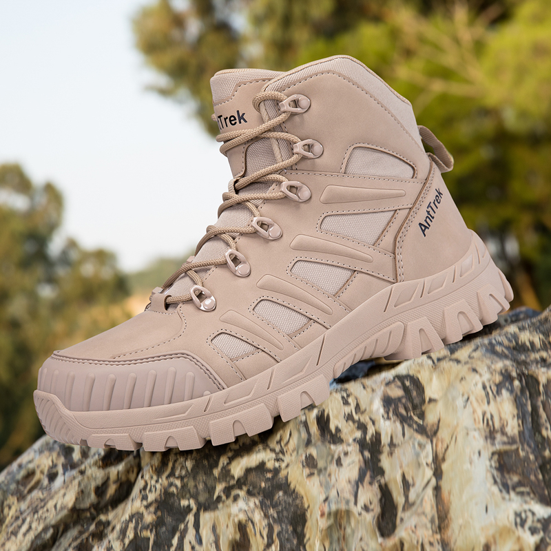 男性の戦術的なブーツ防水超軽量アンチスリップ男性高品質キャン - Outdoor Hunting Boots For Men のレビューと価格