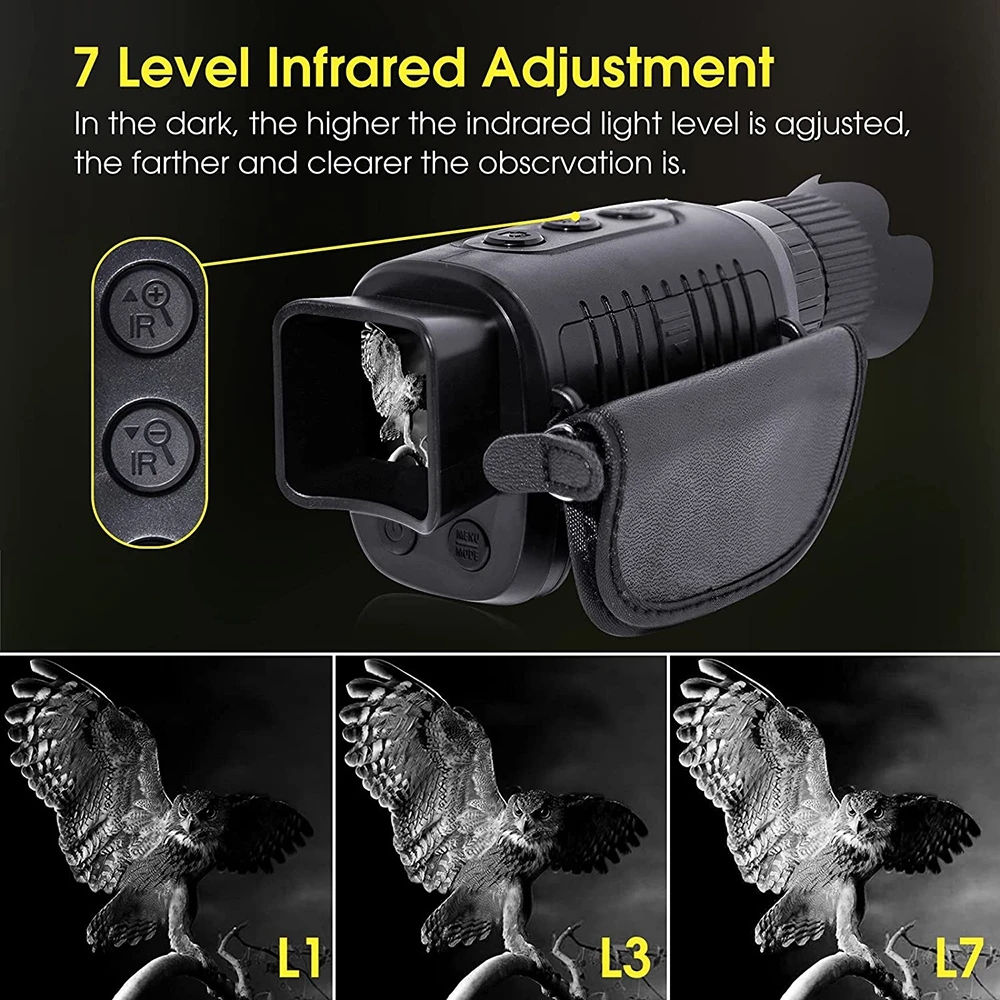 1080P HD単眼鏡ナイトビジョンデバイス赤外線カメラ16 - Outdoor Hunting Digital Night Vision のレビューと価格